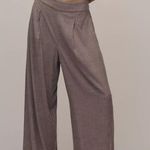 Anthropologie NWT Ranna Gill Crystal Wide-Leg Pants Women's Medium Taupe Boho Photo 0