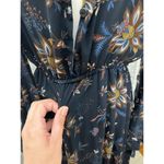 & Other Stories & Other Women's Long Black Floral Long Sleeved Dress Ruffles, Bell Sleeve Photo 11