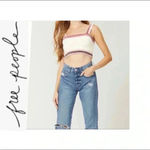 Free People 🆕 In The Sun Brami Knit Crop Top Sweater Boho Soft L🆕 Photo 1