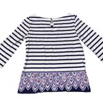 Lilly Pulitzer Women’s Waverly Bright Navy Serene Stripe Top size Small Photo 4