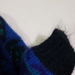 Vintage Gallagher Large Blue/Purple Geometric Cozy, Fuzzy, Knit Sweater GUC Blue Photo 5