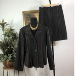 Romana Studio Women 2PC Skirt Suit 16 Long Sleeve Clueless Preppy Black 4 Button Photo 0