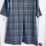 Violet Weekend Plaid a red Stripe Dress Midi Black & White Size L NWT $98.00 Size L Photo 6