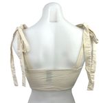 Cider  Cream Bow Straps Y2K Style Square Neck Bustier Cropped Corset Tank Top S Photo 1