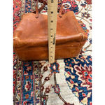Madewell Leather Transport Tote Bag Tan Brown Braided Strap Vintage Leather flaw Photo 7
