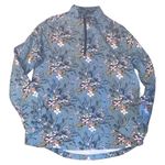 Vera Bradley  Women Medium Long Sleeve Pullover 1/4 Zip Floral Green Photo 0