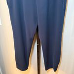 Vince  Satin‎ Trim Joggers Pull On Pants Navy Blue Size Large Relaxed Fit Photo 4
