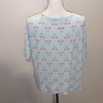 Disney  aqua blue Mickey Mouse Short Sleeve Pajama Shirt Photo 4