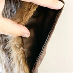 Vintage Mink Fur Stole Cape Capelet Winter Luxury Wrap Pockets Brown Size undefined Photo 7