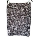 Talbots T1  Women's Leopard Print Straight Pencil Skirt Gray Purple Maroon Size 6 Photo 1