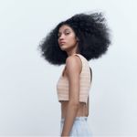 ZARA  CROPPED WAISTCOAT WITH RHINESTONE BUTTON Size Medium NWT Photo 8