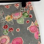 Michelle Farmer Floral Print Shorts Size 2 Gray Colorful USA Made Cotton Photo 8