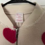 No Boundaries  Women Heart fleece Jacket - Cream‎ and Pink Photo 5