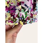 CAbi Eden Multicolor Floral Print Short Sleeve Faux Wrap V-Neck Top Size Small Photo 5