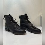 Ariat  Heritage Lacer II Black Deertan Roper Boots Size 7C Narrow EUC Photo 3