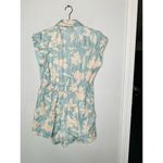 Tanya Taylor Blue Floral Cotton Zip Up Front Skye Mini Romper Size Medium Photo 5