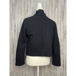 Dolan Women's Black Ribbed Cropped Blazer Jacket Size Medium Casual Photo 3