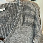 Cozy Sweater Fringe Western V Neck Rodeo Acrylic Wool Womens S Oversized Tan Photo 2