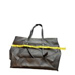 Tahari Black Leather Tote Bag With Dual Handles & Front Pocket Photo 8