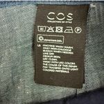 COS Cotton Navy Relaxed Taper Ankle Button Trousers Pants Size 2 Lightweight Photo 6