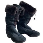 Khombu  Bellini Lea Suede Leather Boots Size 9 Black Photo 0