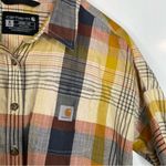 Carhartt  Womens Lightweight Twill Plaid Button Down Shirt Loose Fit Size Small Photo 4