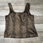 Alex Evenings  Tan and Black Snake Print Tank Top Photo 3