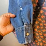Banana Republic VTG  Floral Denim Button-Up Shirt SZ:M Photo 3