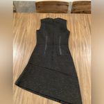 Carven black asymmetrical jaquered black sleeveless Shift Cocktail mini Dress 34 Size 4 Photo 11