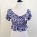 Arizona Jeans Arizona Jean Company Purple Flutter Sleeve Crop Top Photo 0