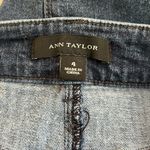 Ann Taylor  Blue Mini Jean Skirt sz 4 Photo 4