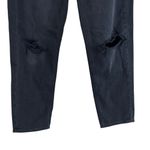 American Eagle  Black Distressed Mom Straight Jeans Photo 2