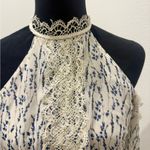 Sugar Lips  XS Floral Lace Cold Shoulder Halter Blouse Photo 1