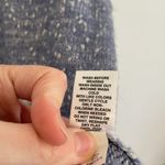 Elle Scallop Hem Sweater Periwinkle Blue Purple Silver Metallic Crew Neck Preppy Photo 10