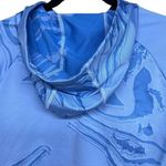 Gymshark Power Pullover Crop Top Blue Swirl Women’s Size XS Photo 3