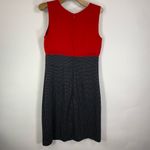 Merona Herringbone Plaid Red Ruched Top Dress 10 Photo 6