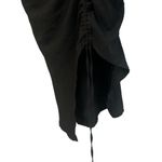 Pretty Little Thing Black Ruched Midi Dress Photo 5