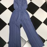 prAna Bijou Periwinkle Jumpsuit Halter Sleeveless Purple-Blue Blouson AOP sz S Photo 2