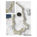 Avon Vintage 1960’s Mother Of Pearl Creamy Heart 18” Necklace & 1” Earrings Photo 1