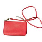 Calvin Klein  Pink Red Mini Crossbody Bag Faux Leather Gold Chain Accent 5"x8" Photo 5
