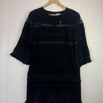 Elliatt "Memory" Black Embroidered Fringe Dress Size S Photo 5