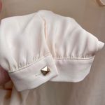 Love 21 Ivory, Cream Long Sleeved Semi-Sheer Blouse Photo 4