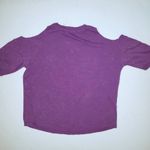 Hot Topic 🆕 Plus 0 0X 1X Purple Checkered Roses Tattoo Top NWT Cold Shoulder Photo 1