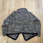 Rachel Zoe  Women’s Navy Blue & White Tweed Open Front Draped Jacket Sz XL Photo 1