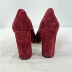Pour La Victoire  Suede‎ Point Toe Chunky Heels in Burgundy Size 7.5 Photo 7