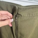 Kate Hill Pant Women 14W Olive Green 100% Chino Chino Cropped Lagenlook Coastal Photo 3