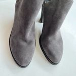 DOLCE VITA SELENE MULE DARK GRAY LEATHER SUEDE HEELED SHOES WOMENS‎ SIZE 10M Photo 2