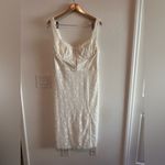 ASTR  The Label Corset Sheath Lace Midi Dress in White Sz XL Photo 5