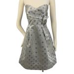 Eliza J  Embellished Strapless Metallic Satin Party Bridesmaid Dress Size 6 New Photo 4