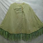 Terry Lewis | Boho 100% Leather Suede Fringe Cape Poncho Jacket One Size Photo 0